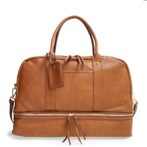 Sole Society Cognac Mason Weekend Bag